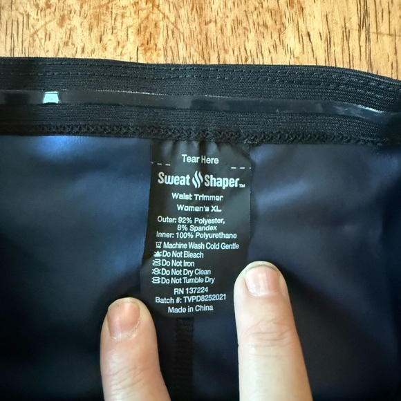 Exercise Waist Trimmer Wrap Fat Burning Sweat Weight Loss Body Shaper Size XL - Picture 2 of 2